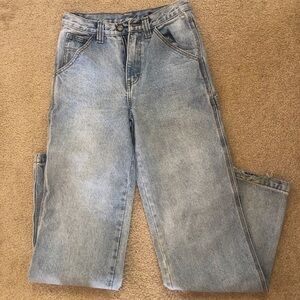 Stylish vintage  Light Blue Women's Boot Cut Jeans With adjustable waist band